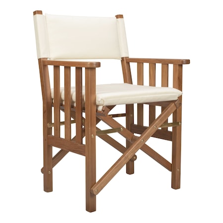 Whitecap Hemingway Director's Chair with Cream Cushion Seat 61053